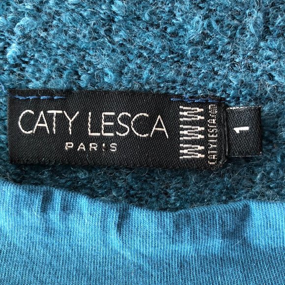 Blue Boucle Knit Sweater - Picture 6 of 7